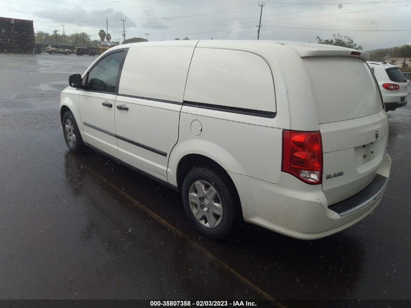 2013 RAM CARGO VAN TRADESMAN 2C4RRGAG8DR507712