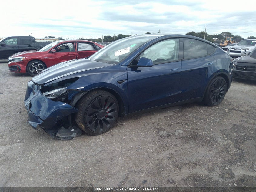 VIN 7SAYGDEF4NF327032 2022 TESLA MODEL Y PERFORMANCE