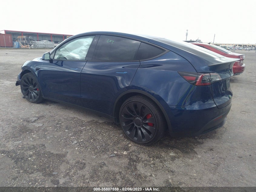 VIN 7SAYGDEF4NF327032 2022 TESLA MODEL Y PERFORMANCE