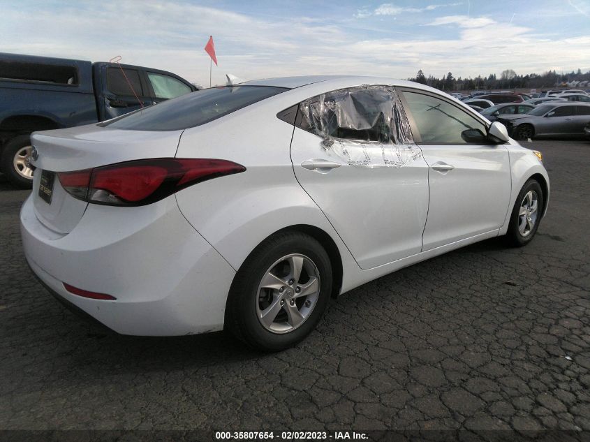 2015 HYUNDAI ELANTRA SE - 5NPDH4AE0FH574167