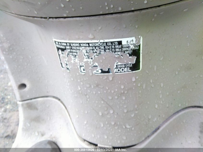 2015 HONDA NCH50 LALAF7018F3203488