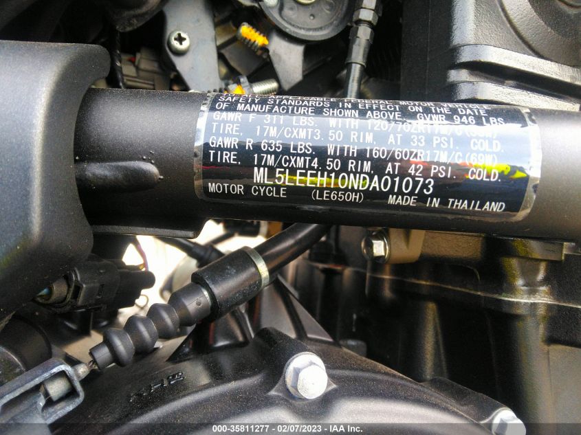 2022 KAWASAKI KLE650 F ML5LEEH10NDA01073