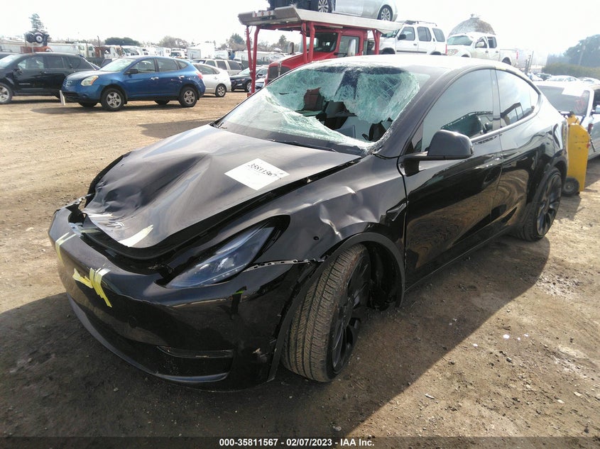 VIN 7SAYGDEF2NF518156 2022 TESLA MODEL Y PERFORMANCE