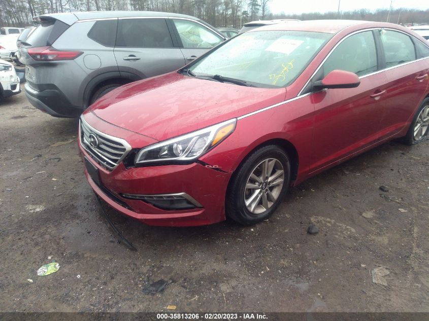 2015 HYUNDAI SONATA 2.4L SE - 5NPE24AF7FH108315