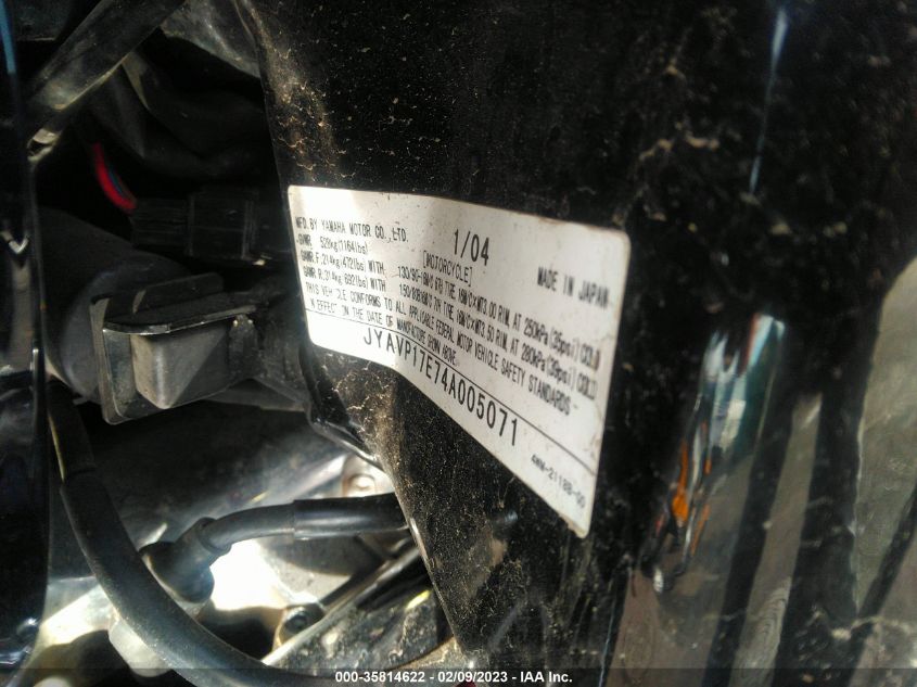 2004 YAMAHA XV1700 A JYAVP17E74A005071