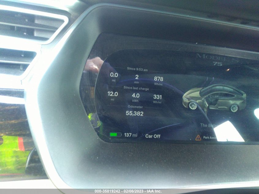 2016 TESLA MODEL S 70 KWH - 5YJSA1E15GF162523