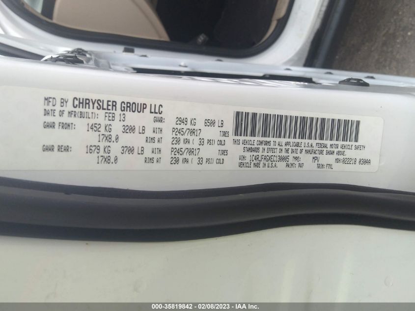 2014 JEEP GRAND CHEROKEE LAREDO - 1C4RJFAGXEC130005