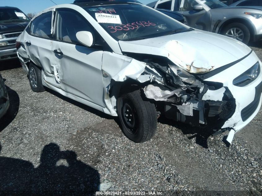 2014 HYUNDAI ACCENT KMHCT4NBXEU488939