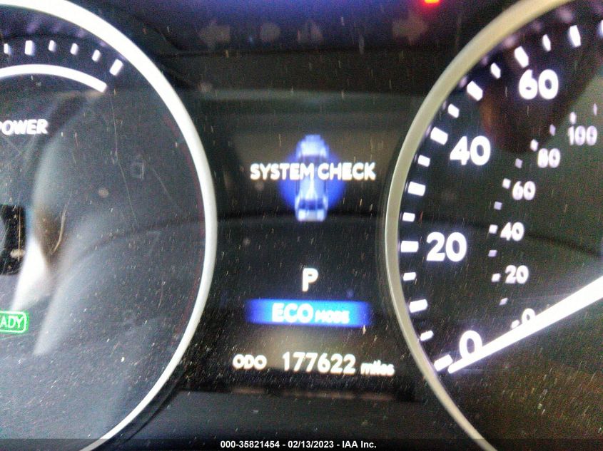 2013 LEXUS ES 300H HYBRID JTHBW1GG4D2007686