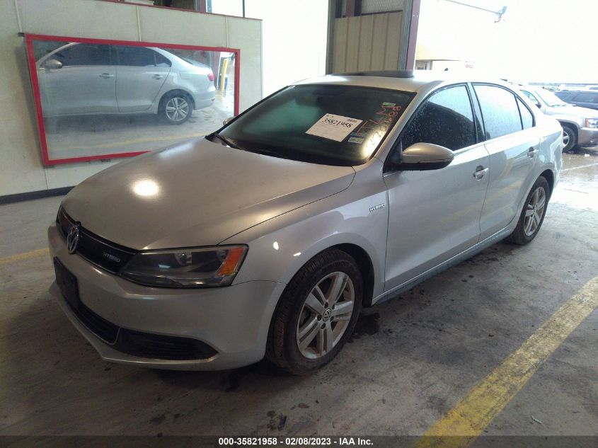 2013 VOLKSWAGEN JETTA SEDAN HYBRID SEL 3VW637AJ9DM220688