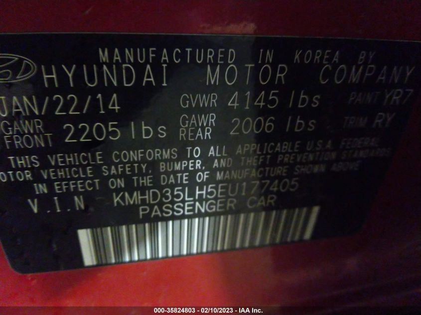 2014 HYUNDAI ELANTRA GT - KMHD35LH5EU177405