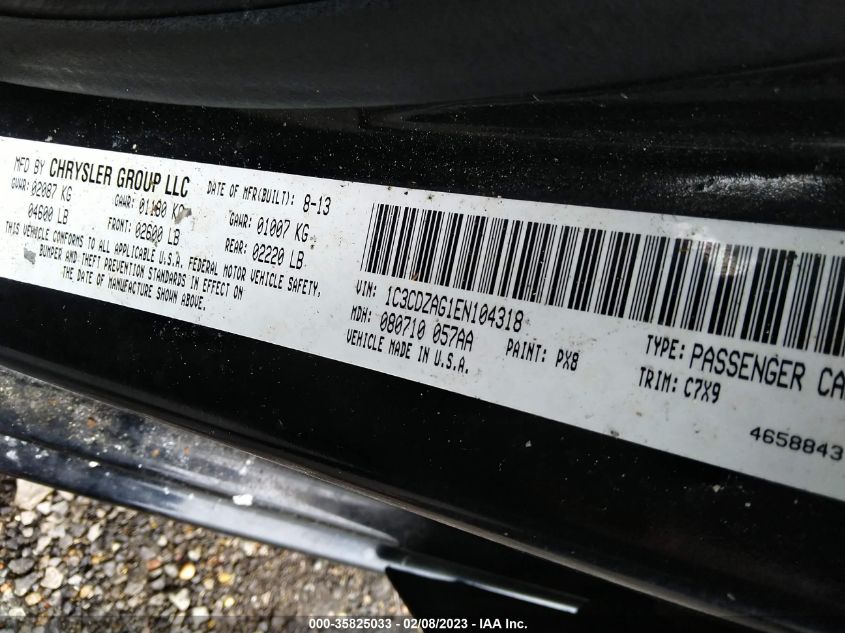 2014 DODGE AVENGER SE - 1C3CDZAG1EN104318