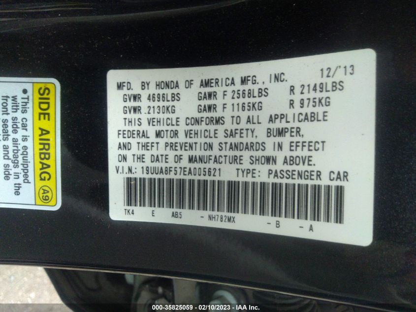2014 ACURA TL TECH - 19UUA8F57EA005621