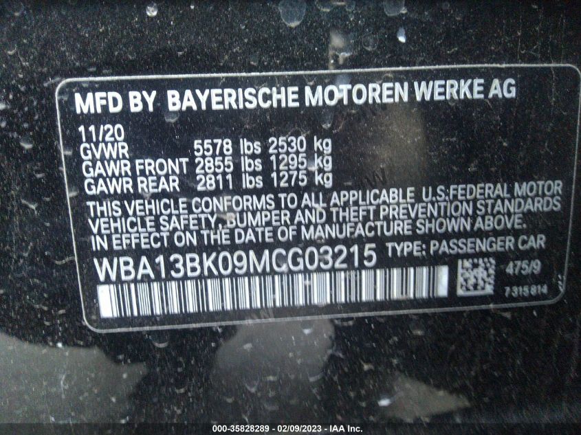 WBA13BK09MCG03215 2021 BMW M5, photo no. 9