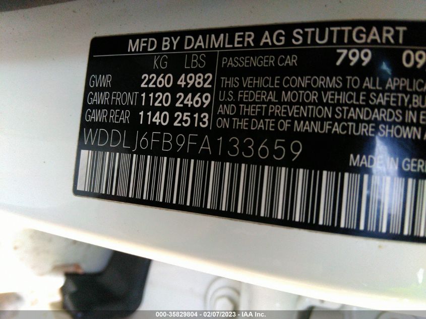 2015 MERCEDES-BENZ CLS-CLASS CLS 400 WDDLJ6FB9FA133659