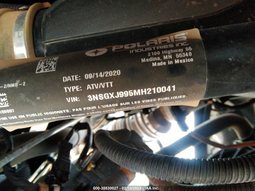 2021 POLARIS GENERAL XP 1000 DELUXE RIDE - 3NSGXJ995MH210041