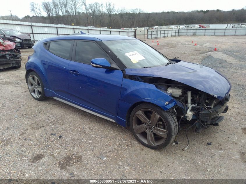 2013 HYUNDAI VELOSTER TURBO W/BLACK INT - KMHTC6AE2DU165334