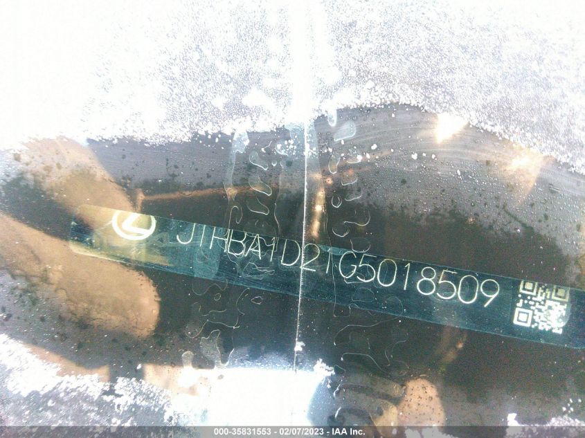 2016 LEXUS IS 200T JTHBA1D21G5018509