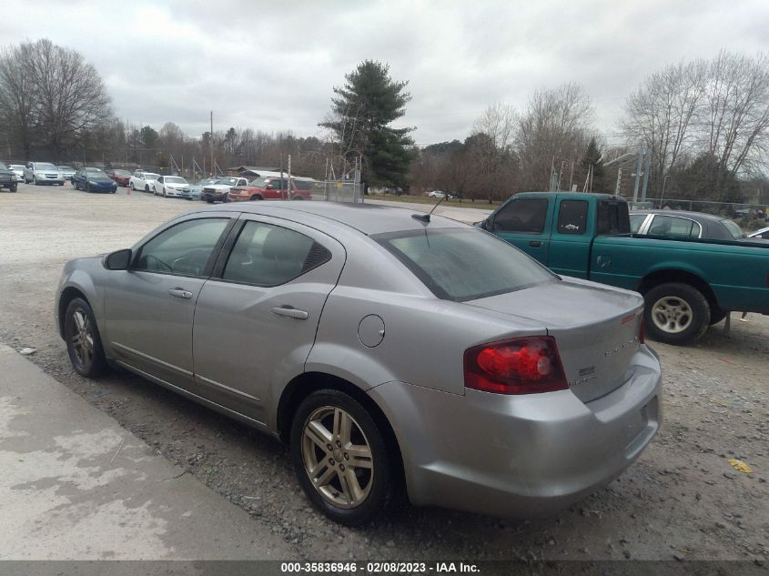 2013 DODGE AVENGER SXT 1C3CDZCB0DN590927