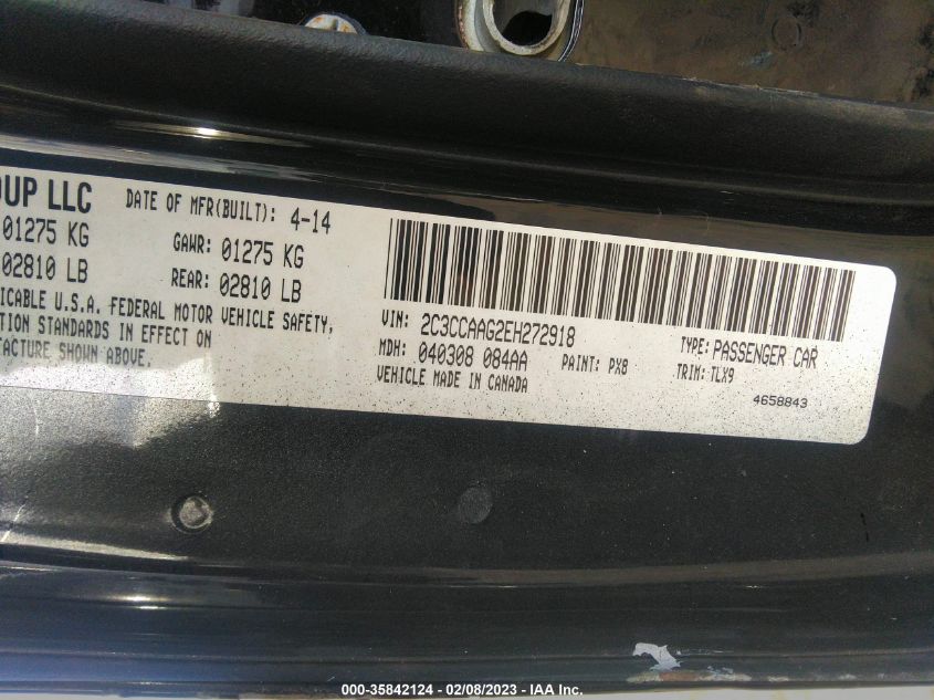 2014 CHRYSLER 300 - 2C3CCAAG2EH272918