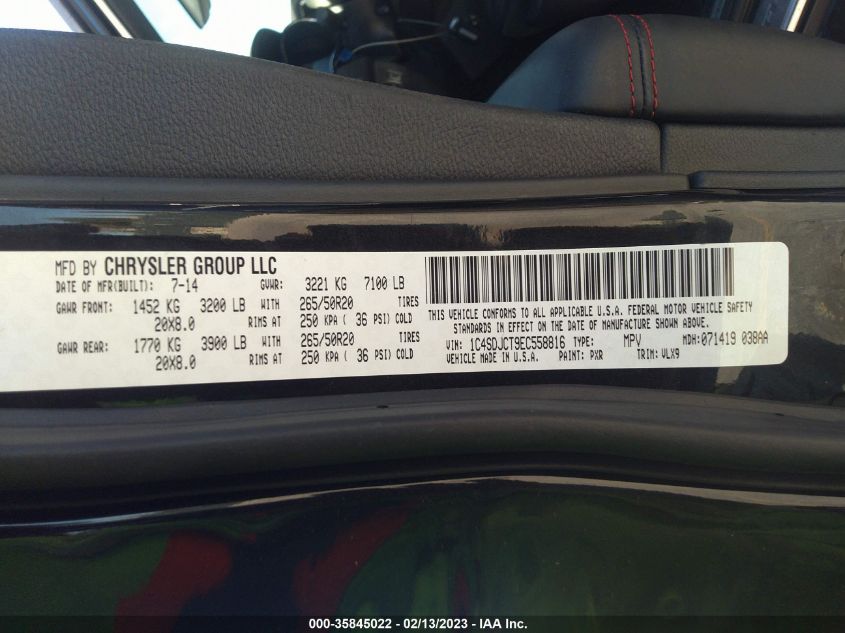 2014 DODGE DURANGO R/T - 1C4SDJCT9EC558816