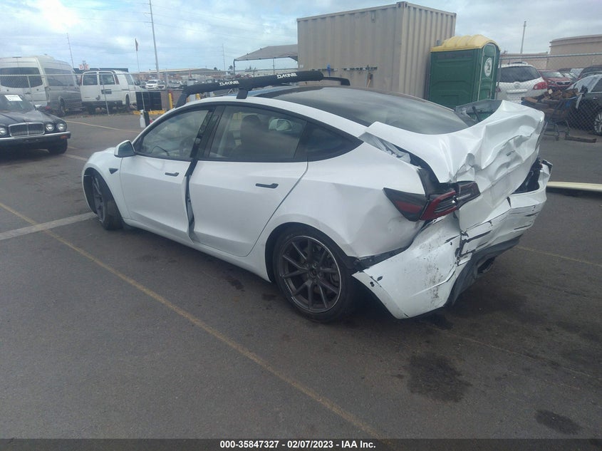 VIN 5YJ3E1EB9MF852921 2021 TESLA MODEL 3 LONG RANGE
