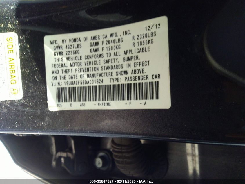 2013 ACURA TL TECH - 19UUA9F56DA001824