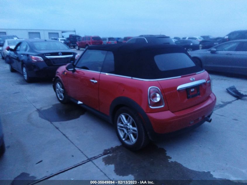 2013 MINI COOPER CONVERTIBLE WMWZN3C50DT135532