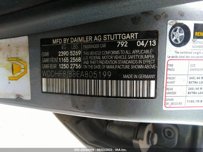 2014 MERCEDES-BENZ E 350 4MATIC WDDHF8JB8EA805199