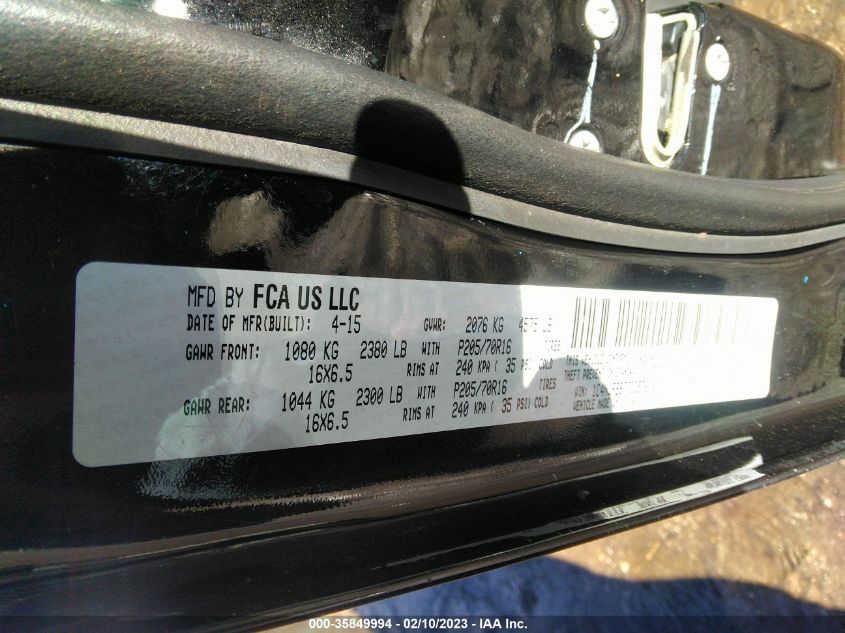 2015 JEEP PATRIOT SPORT - 1C4NJRBB7FD357618