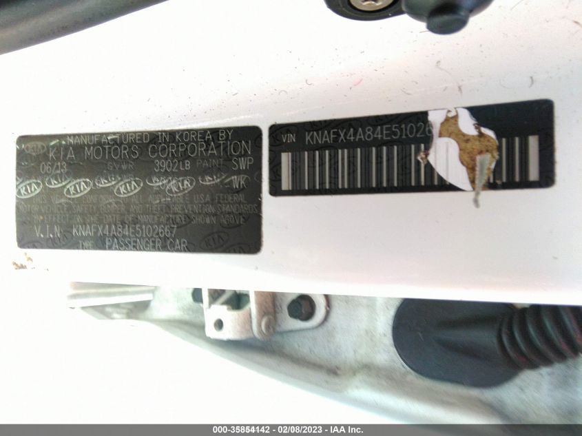 2014 KIA FORTE EX - KNAFX4A84E5102667