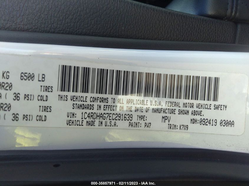 2014 DODGE DURANGO SXT - 1C4RDHAG7EC291639