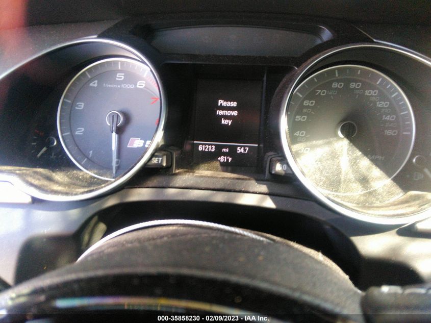 2013 AUDI S5 PREMIUM PLUS WAUCGAFR8DA066393