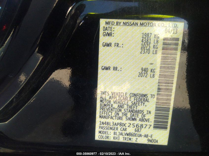 2013 NISSAN ALTIMA 3.5 SL - 1N4BL3AP8DC256877