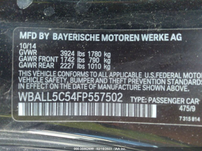 2015 BMW Z4 SDRIVE28I - WBALL5C54FP557502