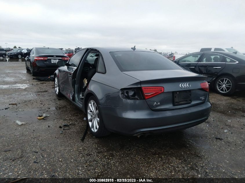 2013 AUDI A4 PREMIUM PLUS - WAUHFAFL1DN008347