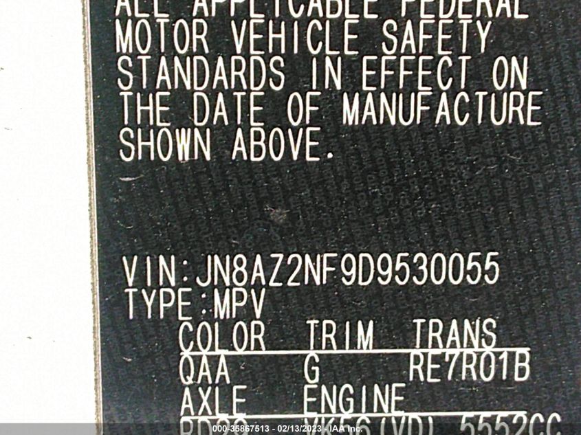 2013 INFINITI QX56 - JN8AZ2NF9D9530055
