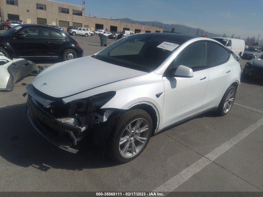 VIN 7SAYGDEE0NF556816 2022 TESLA MODEL Y LONG RANGE