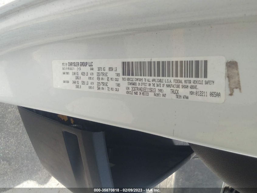2014 RAM PROMASTER - 3C6TRVAG1EE115613