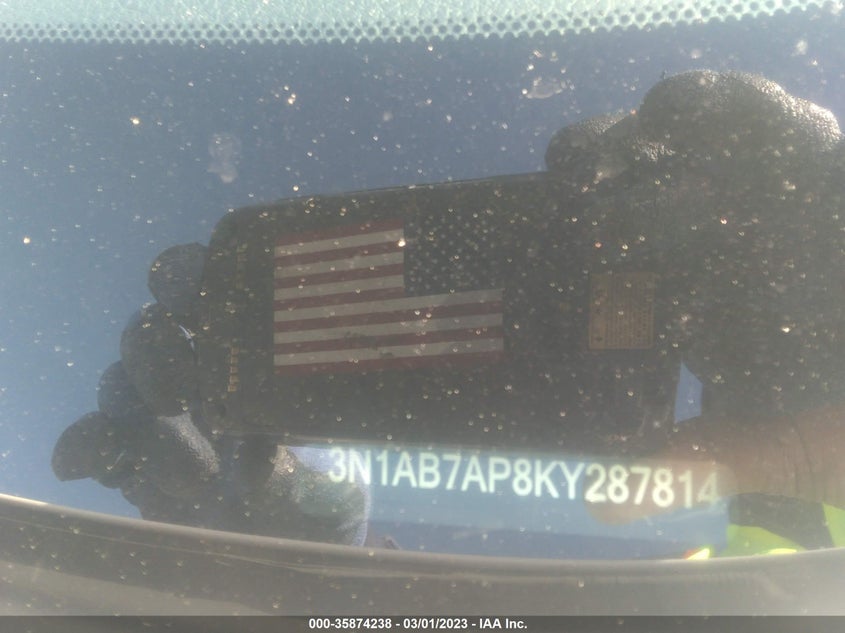 VIN 3N1AB7AP8KY287814 2019 NISSAN SENTRA SV