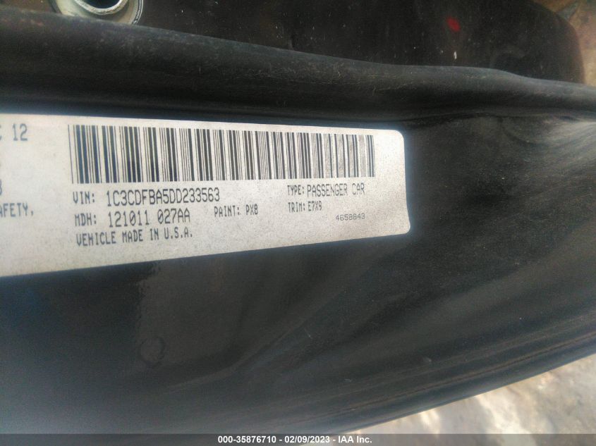 2013 DODGE DART SXT 1C3CDFBA5DD233563