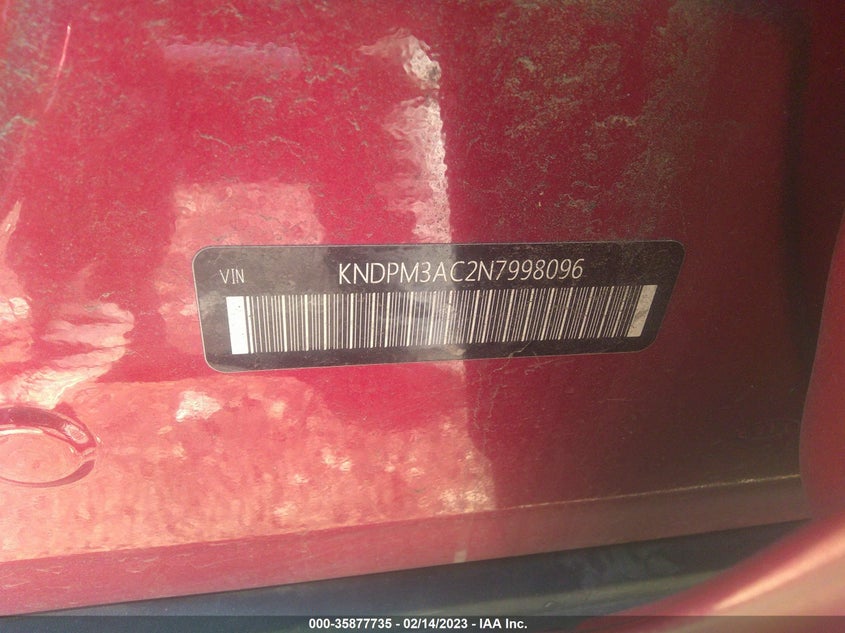 VIN KNDPM3AC2N7998096 2022 KIA SPORTAGE LX