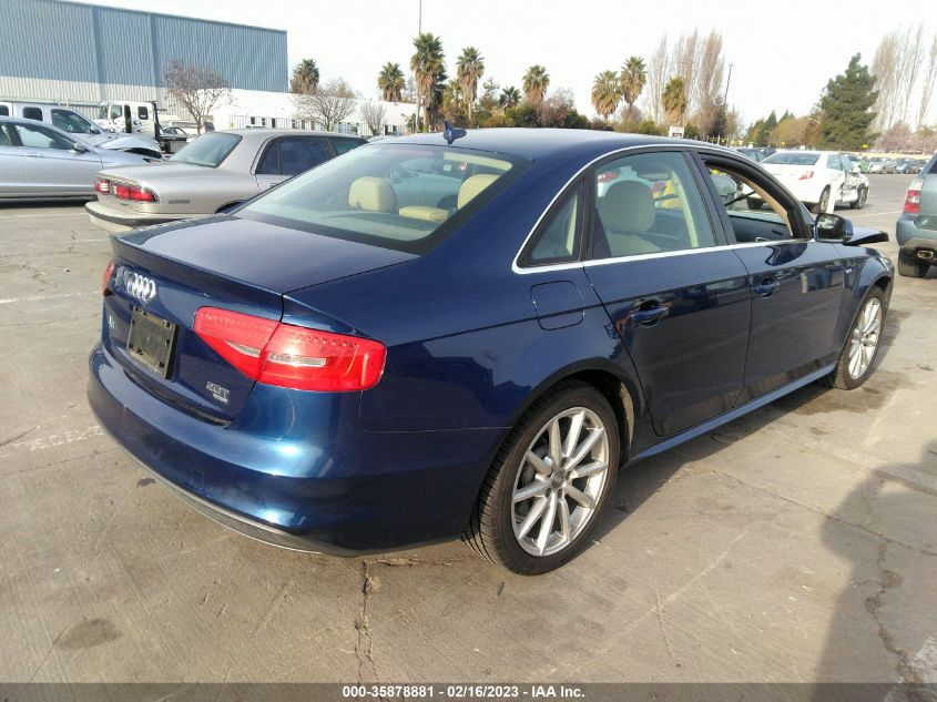 2014 AUDI A4 PREMIUM PLUS - WAUFFAFL9EN024630