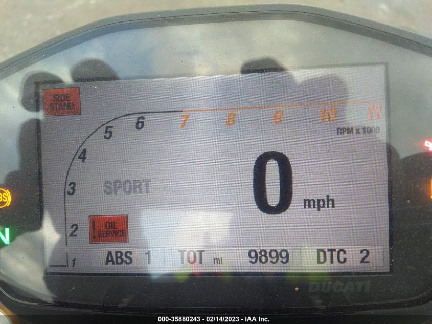 2014 DUCATI MONSTER 1200/S - ZDM1RBSWXEB001423