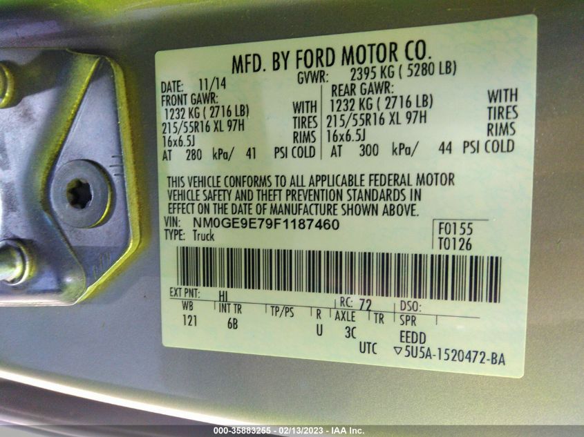 2015 FORD TRANSIT CONNECT WAGON XL - NM0GE9E79F1187460