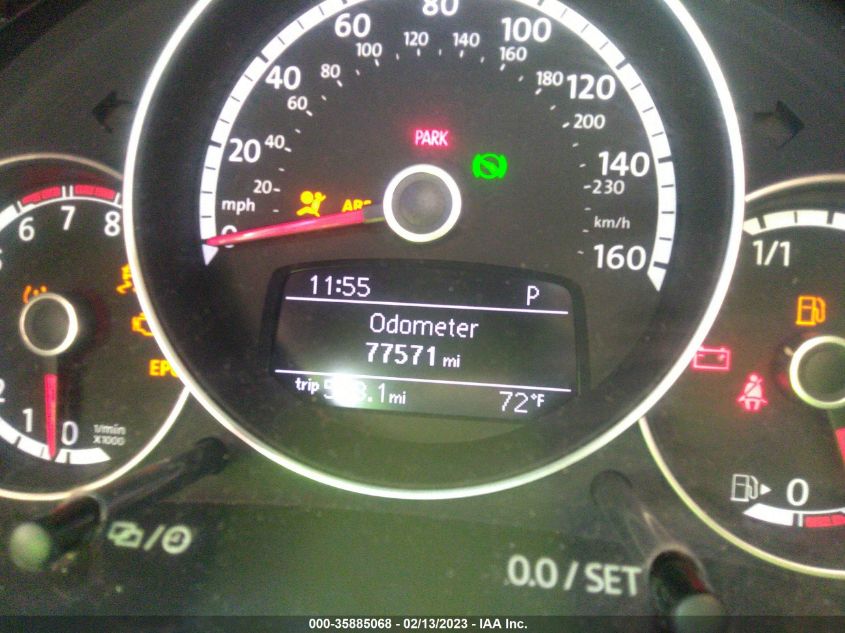 2014 VOLKSWAGEN BEETLE CONVERTIBLE 2.5L 3VW5P7AT1EM804506