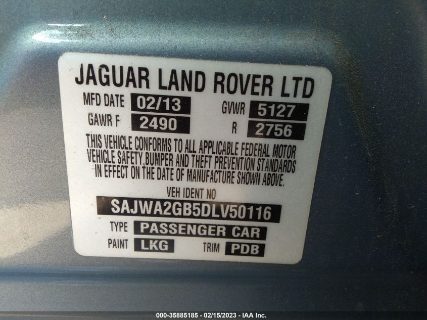 2013 JAGUAR XJ XJL PORTFOLIO - SAJWA2GB5DLV50116