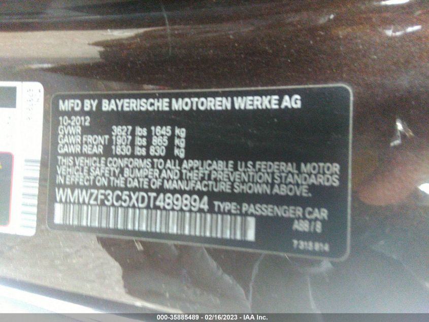 2013 MINI COOPER CLUBMAN WMWZF3C5XDT489894