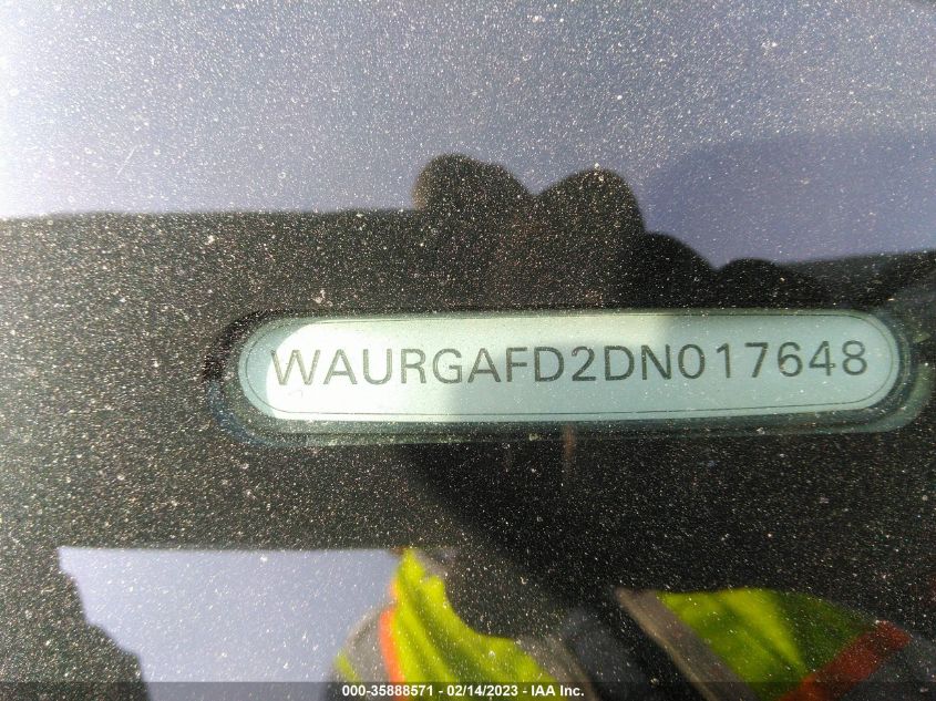 2013 AUDI A8 L 3.0L WAURGAFD2DN017648