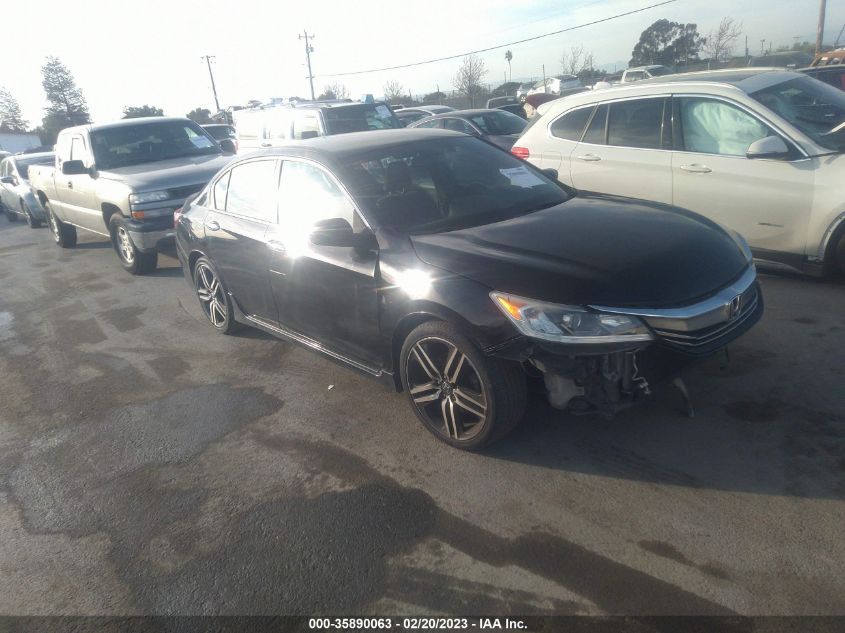 2017 HONDA ACCORD SEDAN SPORT - 1HGCR2F53HA287326